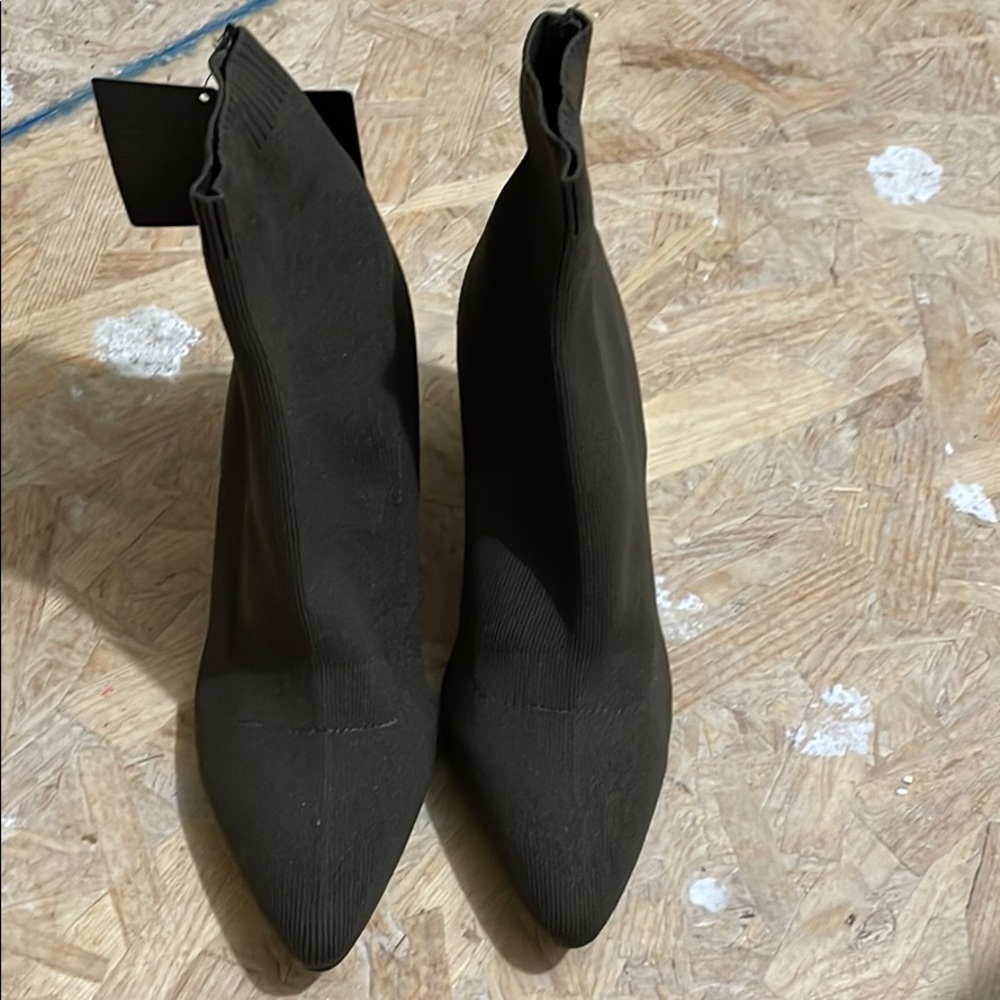 Army green sock bootie